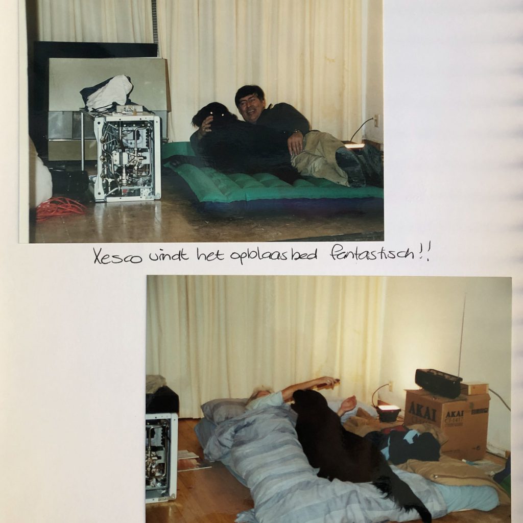 Sleeping arrangements for my parents while working in my first bought home in Leiden (2001)